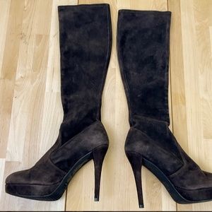 STUART WEITZMAN Platform High Heel Suede Boots Size 8